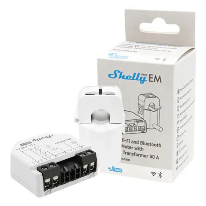 Shelly EM Gen3 – compteur d’énergie (pince 50 A)