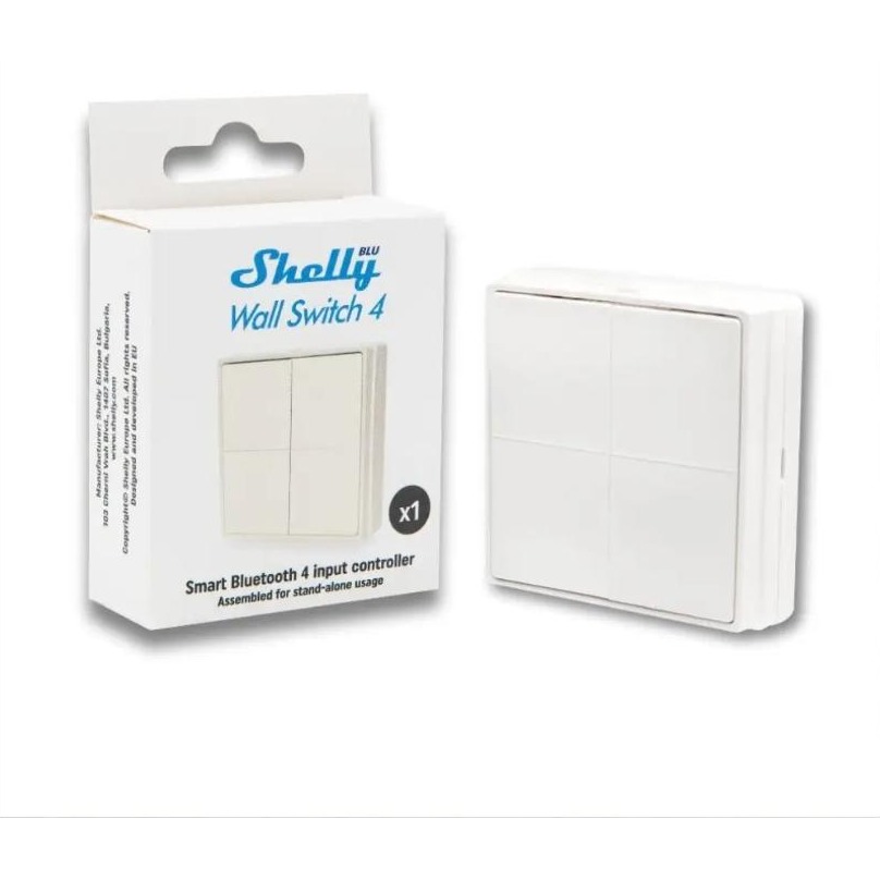 [SH-BLU-WS4] Shelly BLU Wall Switch 4 – interrupteur sans fil
