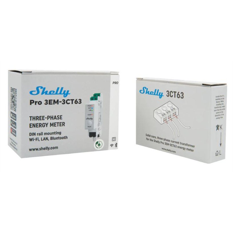 [SH-PRO3EM-63] Shelly Pro 3EM-3CT63 – compteur d’énergie triphasé