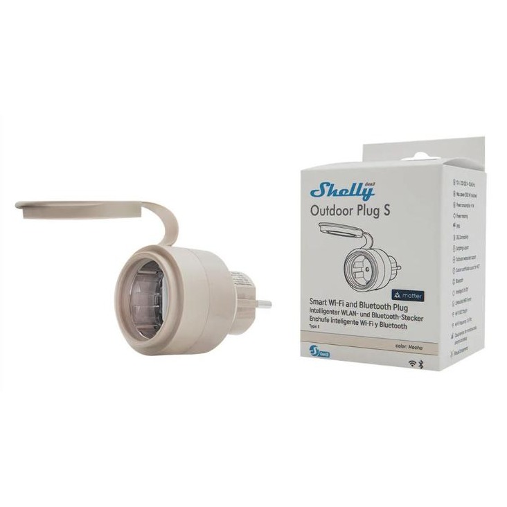 [SH-OUTPLUG-G3] Shelly Outdoor Plug S Gen3 – prise extérieure connectée